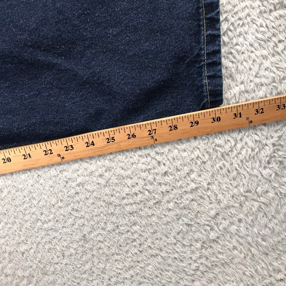 Vtg Y2K Anchor Blue Original Baggy Jeans Mens 42 (43x30) Dark Wash Denim - Picture 10 of 12